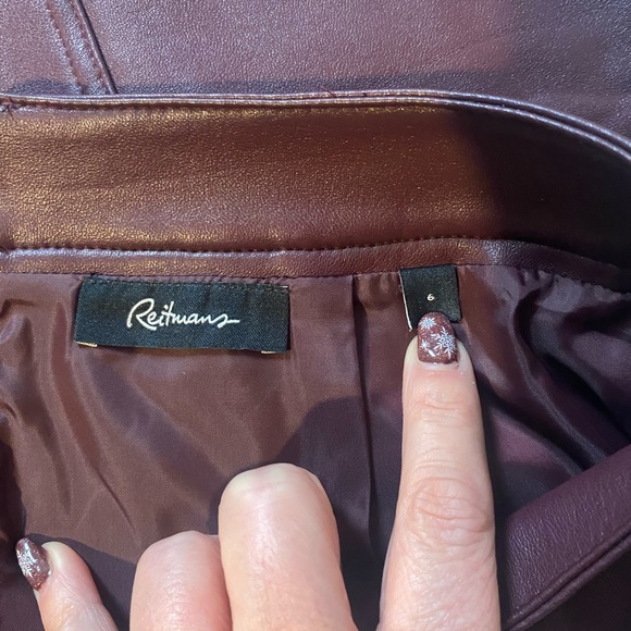 Jupe en similicuir Reitmans • taille 6 - Picture 4 of 4